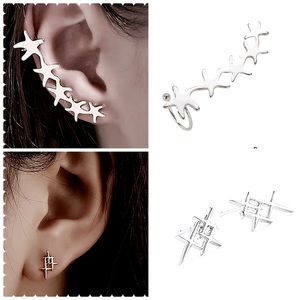 Earrings, Ear stubs : Stars (3pcs)